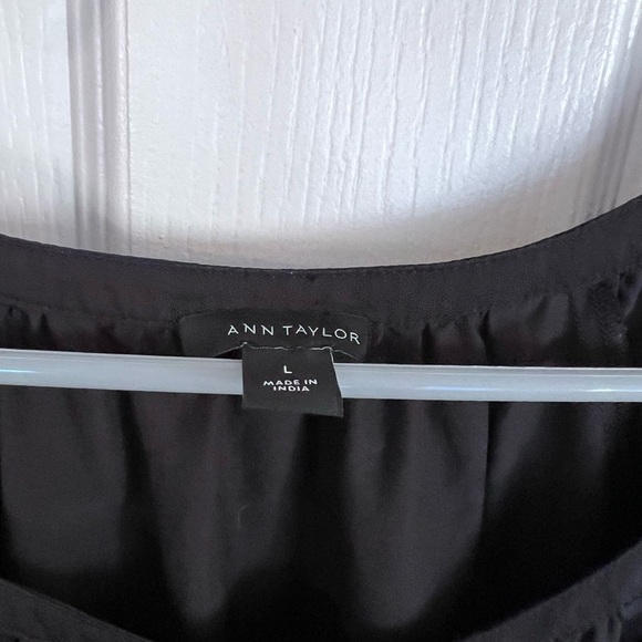 Ann Taylor Black Button-Front Blouse - Picture 2 of 6